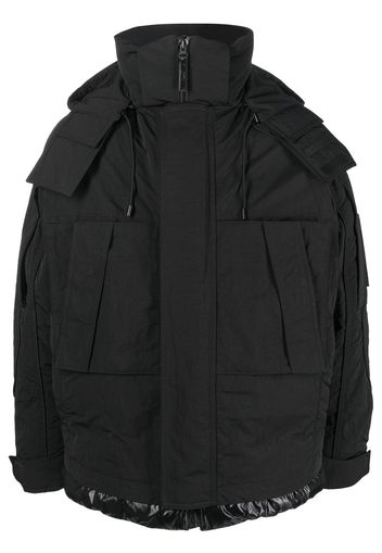 Juun.J panelled-design puffer jacket - Nero