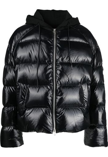 Juun.J hooded padded coat - Nero