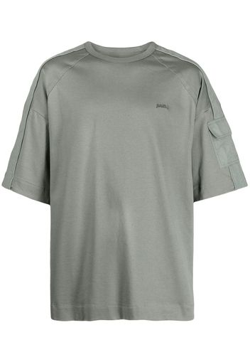 Juun.J short-sleeved panelled cotton T-shirt - Verde