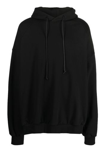 Juun.J drawstring cotton hoodie - Nero