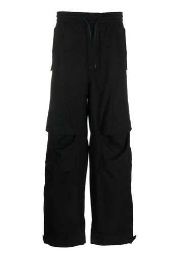 Juun.J drawstring cotton track pants - Nero