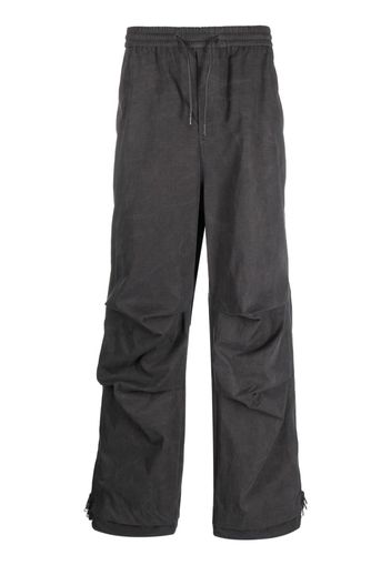 Juun.J waffle-effect drawstring track pants - Grigio