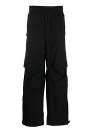 Juun.J drawstring cotton track pants - Nero