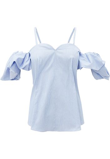 JW Anderson OFF THE SHOULDER CAMISOLE TOP - Blu