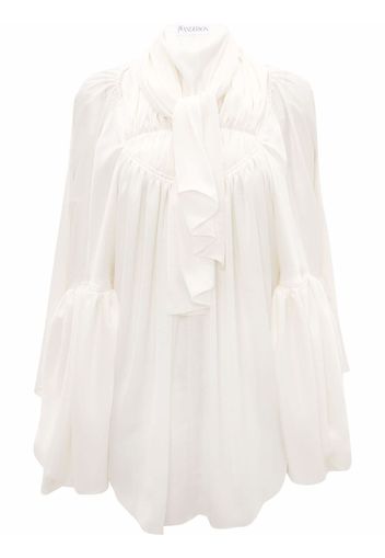 JW Anderson GATHERED COWL NECK BLOUSE - Bianco