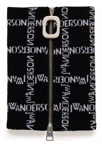 JW Anderson LOGO GRID FOLDOVER NECKBAND - Nero