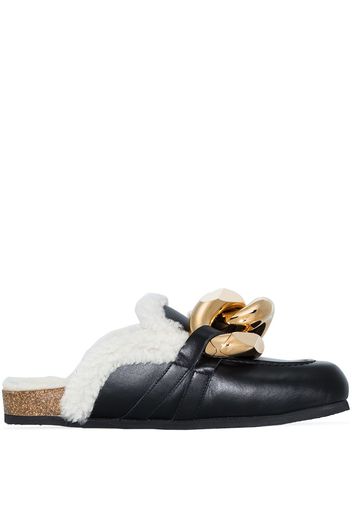 JW Anderson chain-detail slip-on mules - Nero