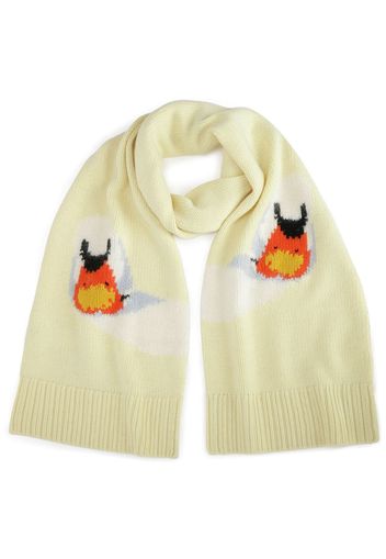 JW Anderson swan-knit scarf - Giallo