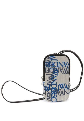 JW Anderson logo-jacquard phone pouch - Toni neutri