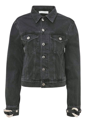 JW Anderson chain-link detail denim jacket - Nero