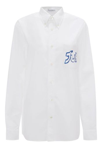 JW Anderson Camicia con ricamo x Run Hany - Bianco