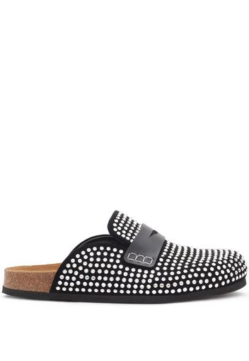 JW Anderson Sandali slides con strass - Nero