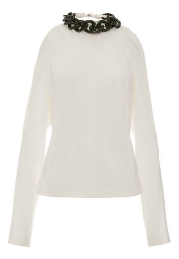 JW Anderson Top con dettaglio a catena - Bianco