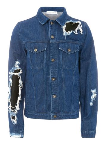 JW Anderson Giacca denim con effetto vissuto - Blu