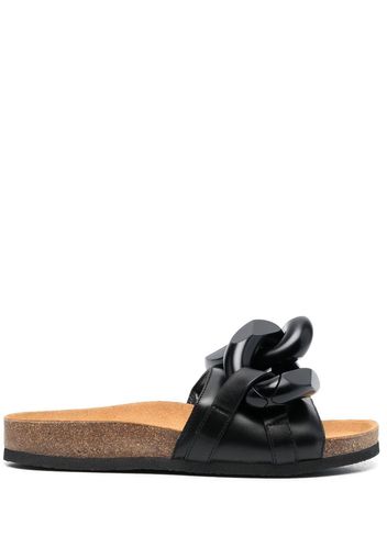 JW Anderson chain-link detail slides - Nero