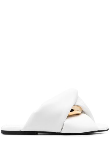 JW Anderson chain-link detail leather mules - Bianco