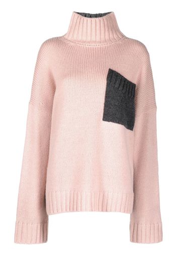 JW Anderson two-tone roll-neck jumper - Rosa