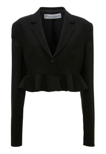 JW Anderson Blazer crop con ruches - Nero