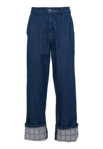 JW Anderson Pantaloni ampi con stampa - Blu