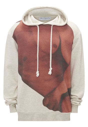 JW Anderson photograph-print cotton hoodie - Toni neutri