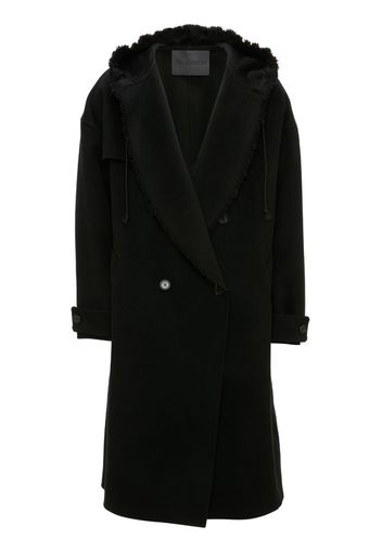 JW Anderson Trench doppiopetto con cappuccio - Grigio