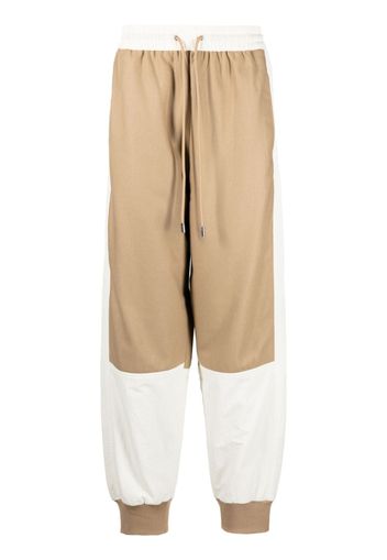 JW Anderson colour-block tapered track pants - Marrone