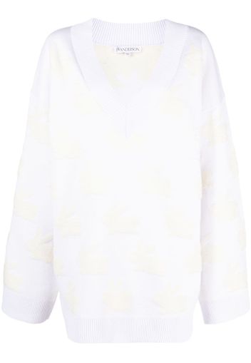 JW Anderson Maglione con applicazione - Bianco