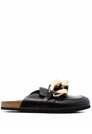 JW Anderson Black chain loafer mules - Nero