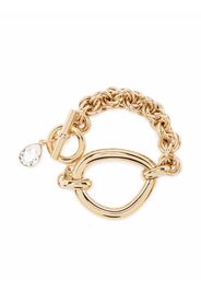 JW Anderson OVERSIZED LINK CHAIN BRACELET WITH CRYSTAL - Oro