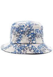 JW Anderson logo-jacquard bucket hat - Blu