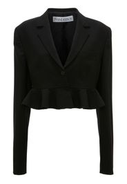 JW Anderson Blazer crop con ruches - Nero