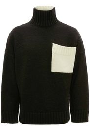 JW Anderson Maglione a collo alto con ricamo - Nero