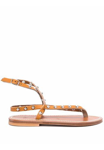 K. Jacques studded leather sandals - Toni neutri