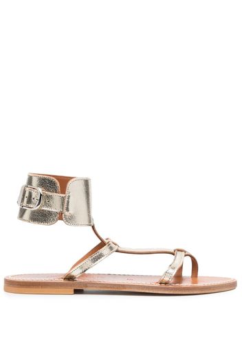 K. Jacques metallic finish ankle-fastening sandals - Oro