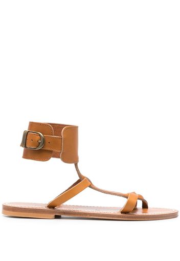 K. Jacques ankle-fastening flat sandals - Marrone