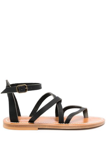 K. Jacques strappy flat leather sandals - Nero