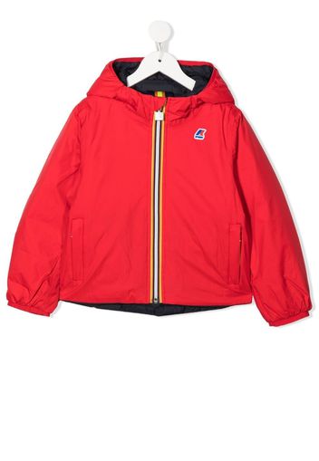 K Way Kids Jacques reversible down-filled jacket - Rosso