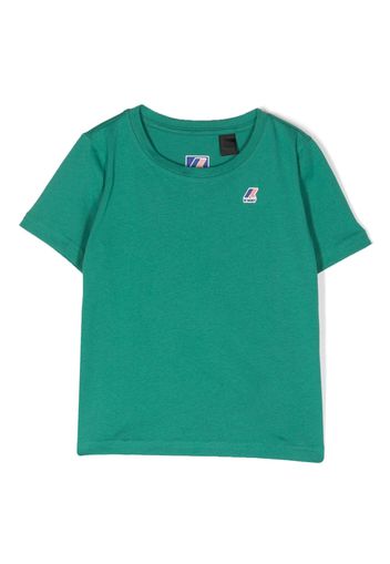 K Way Kids logo-patch cotton T-shirt - Verde