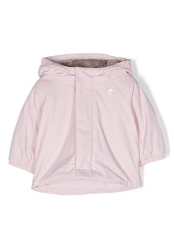 K Way Kids logo-patch hooded jacket - Rosa