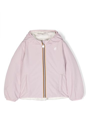 K Way Kids logo-patch zip-up jacket - Rosa