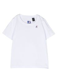 K Way Kids logo-patch cotton T-shirt - Bianco