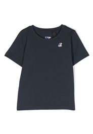 K Way Kids logo-patch cotton T-shirt - Blu