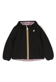 K Way Kids logo-patch reversible jacket - Nero