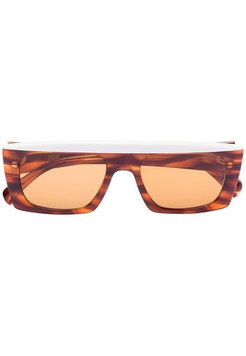 Havana ivory rectangular sunglasses