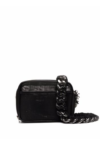 Kara chain-link strap shoulder bag - Nero