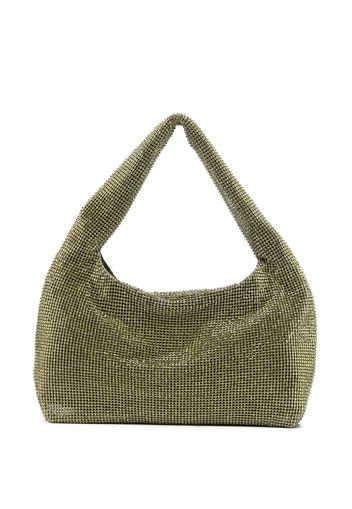 Kara crystal-embellished shoulder bag - Verde
