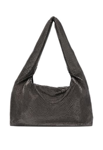 Kara crystal-embellished shoulder bag - Grigio