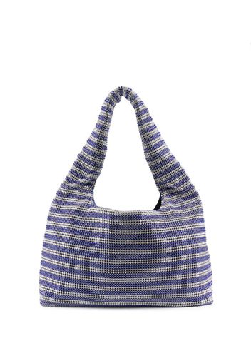 Kara Borsa tote con decorazione di cristalli - Blu