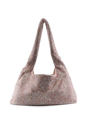 Kara Borsa a spalla mini Crystal Mesh Armpit - Rosa