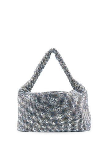 Kara Borsa a spalla mini Crystal Mesh Armpit - Blu